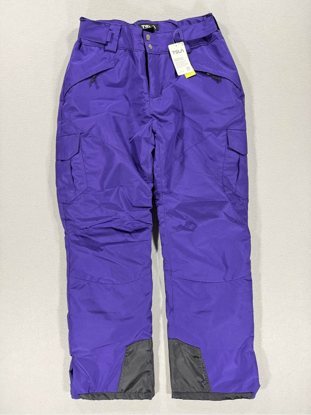 TSLA Insulated Ski Snowboard Pants Purple Waterproof Winter Cargo Pants